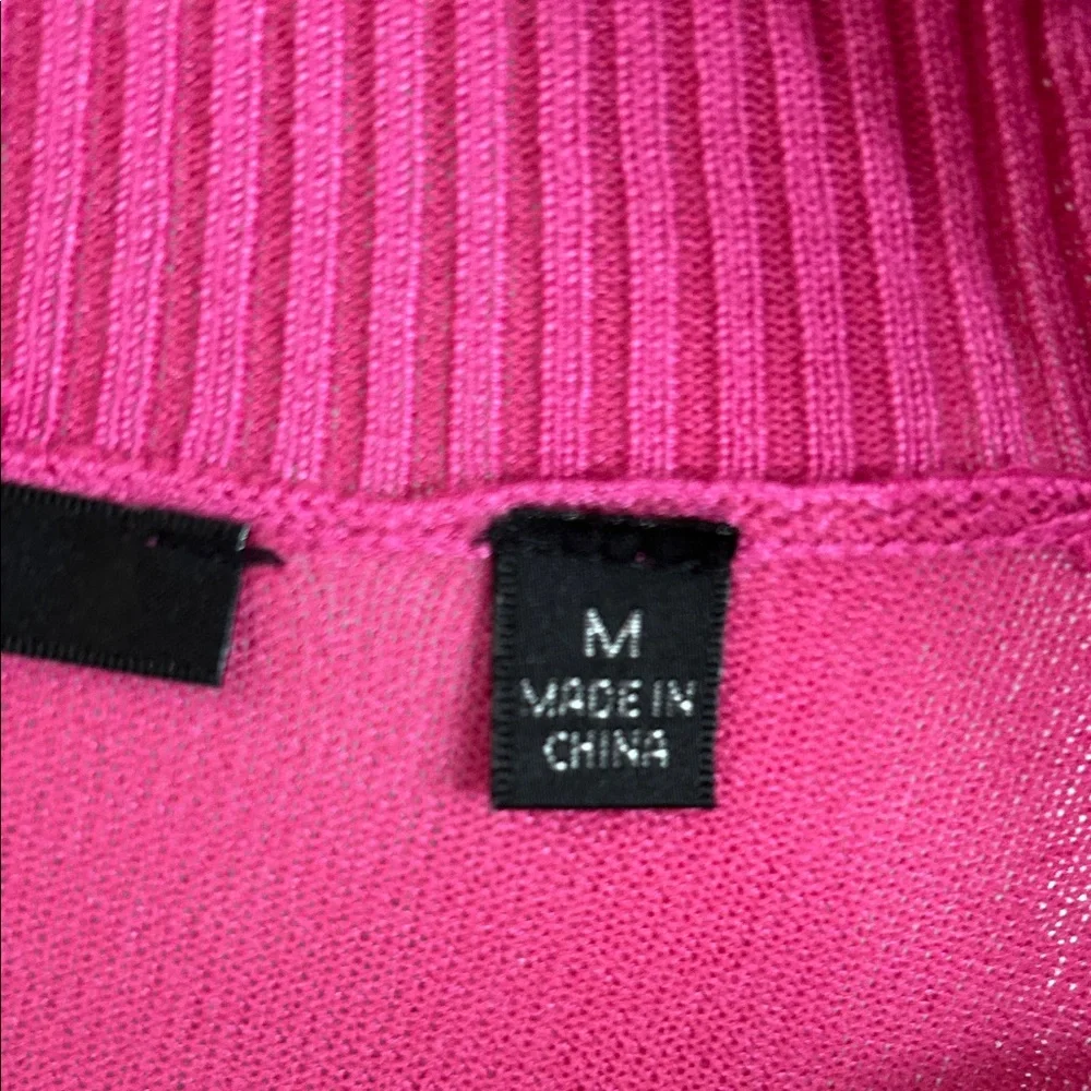 435. Cyrus Open-Front Magenta Bell-Sleeve Cardigan - Picture 3 of 7